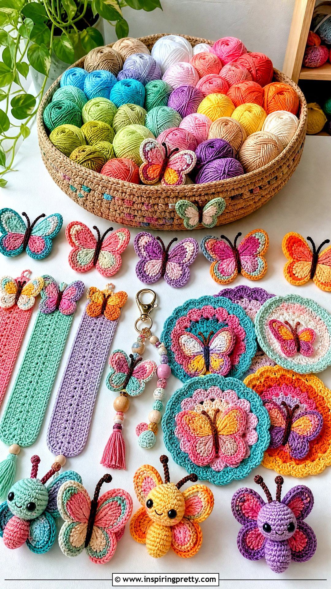 Mariposa Crochet Butterfly Scrap Yarn Collection - 50 top mariposa crochet ideas
