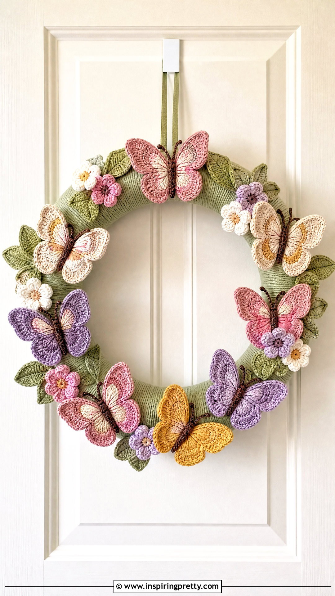 Mariposa Crochet Butterfly Wreath - 50 top mariposa crochet ideas