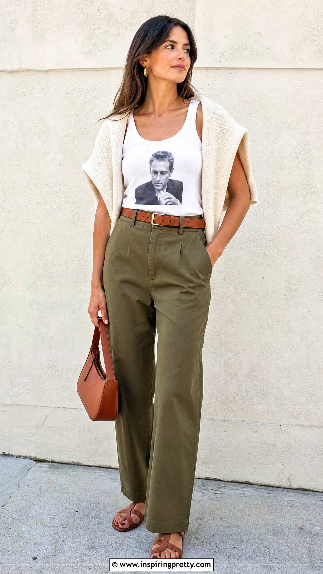 Marlon Brando Tank Top With Olive Pants - 25 Marlon Brando Tank Top outfit ideas