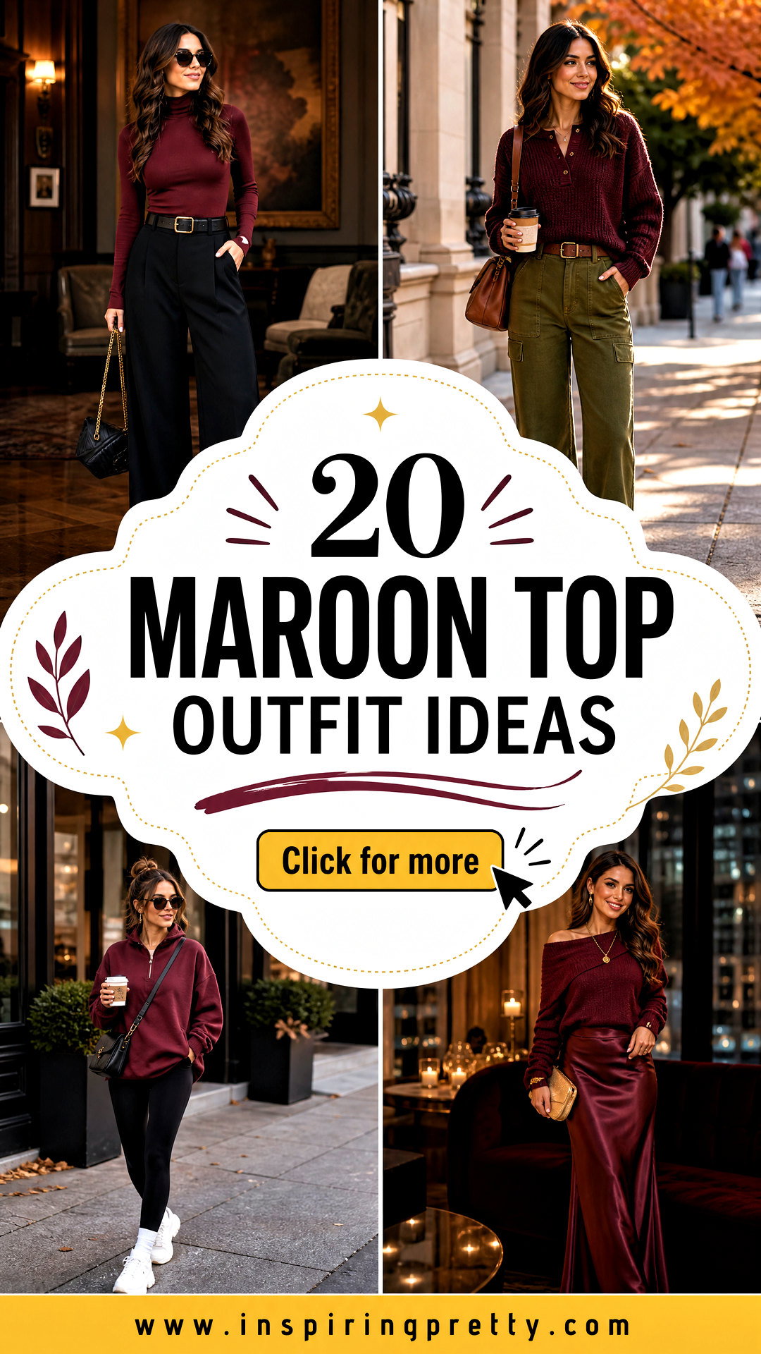 20 Maroon Top Outfit Ideas for Chic Fall and Winter Looks - 20 Maroon Top Outfit Ideas for Chic Fall and Winter Looks