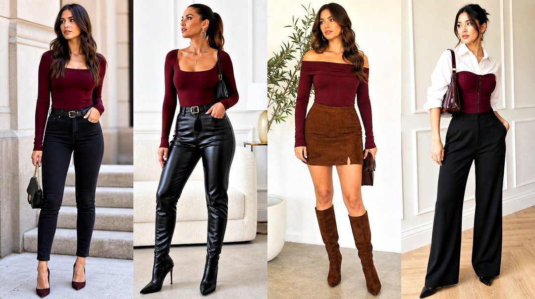 50 Maroon Top Outfit Ideas for Rich, Polished Fall Style