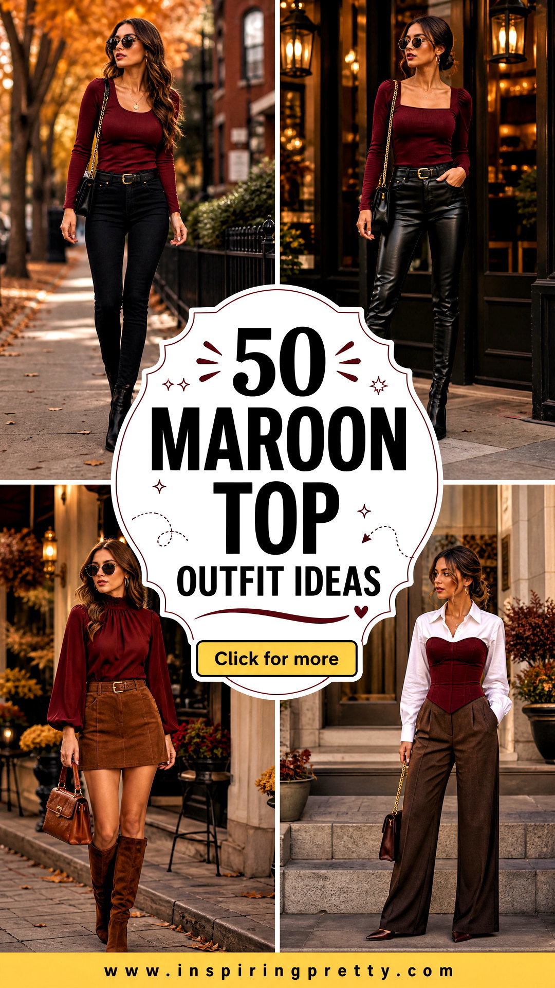 50 Maroon Top Outfit Ideas for Rich Polished Fall Style - 50 Maroon Top Outfit Ideas for Rich, Polished Fall Style