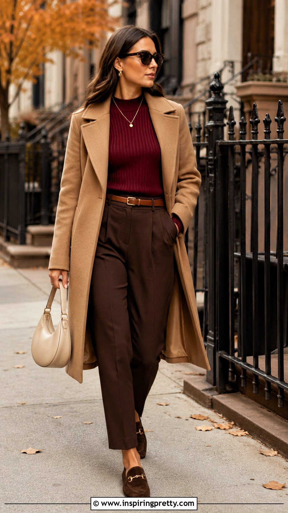 Maroon Top With Brown Pants - 20 maroon top outfit ideas