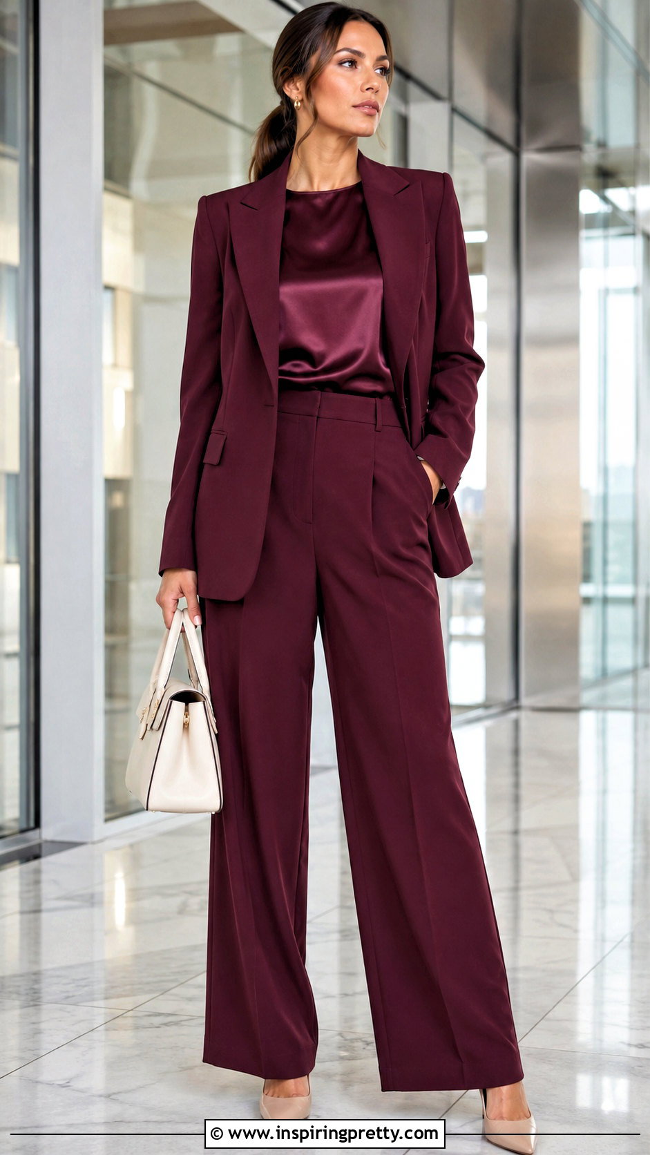 Maroon Top With Matching Suit - 50 maroon top outfit ideas