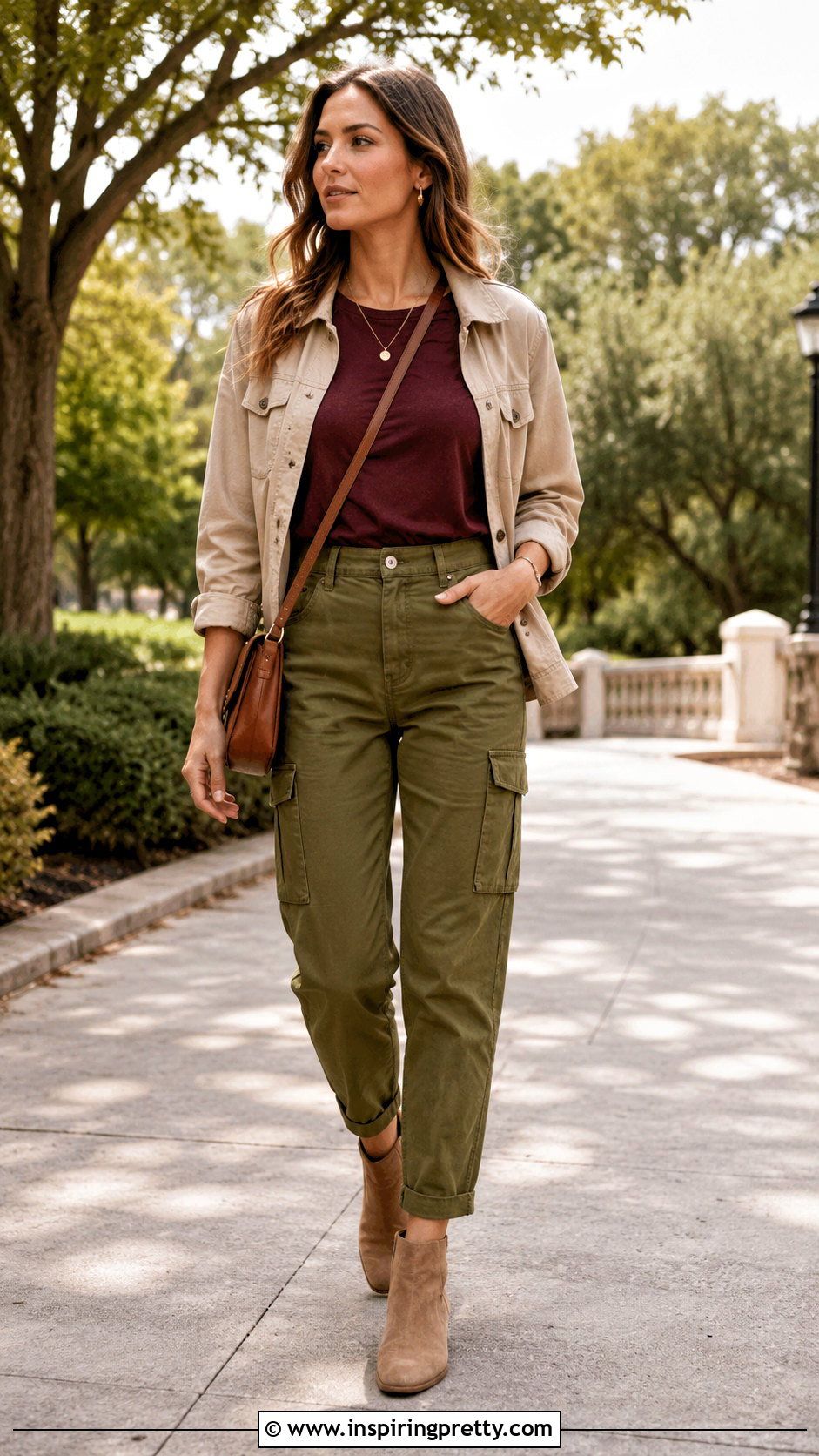 Maroon Top With Olive Green Pants - 20 maroon top outfit ideas