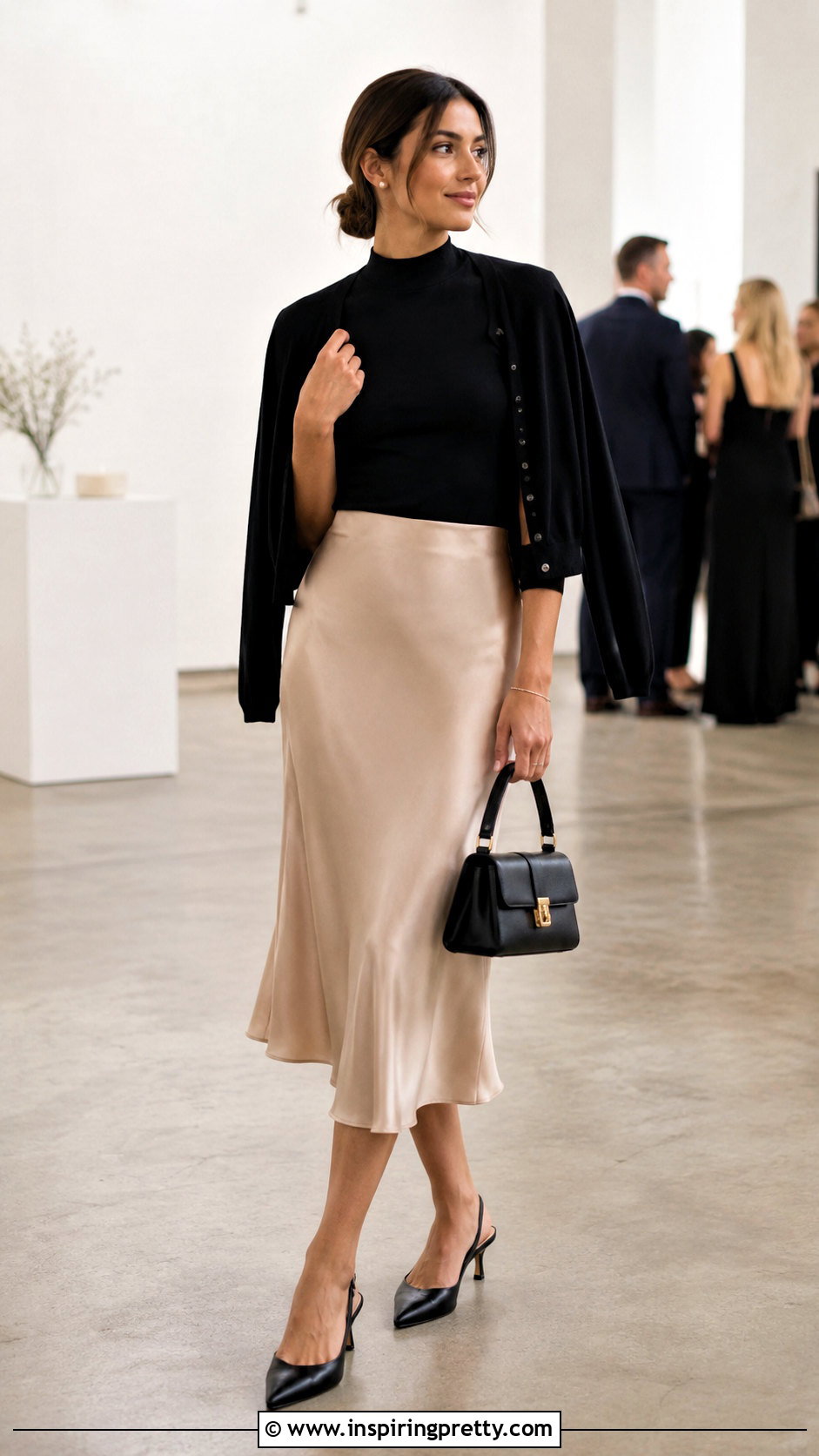 Marshalls Mock Neck Top With Midi Skirt - 20 marshalls tops outfit ideas