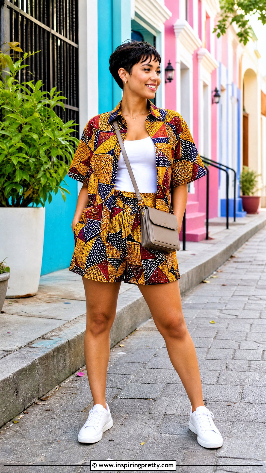 Matching Ankara Shorts And Boxy Shirt - 50 ankara short and top for ladies