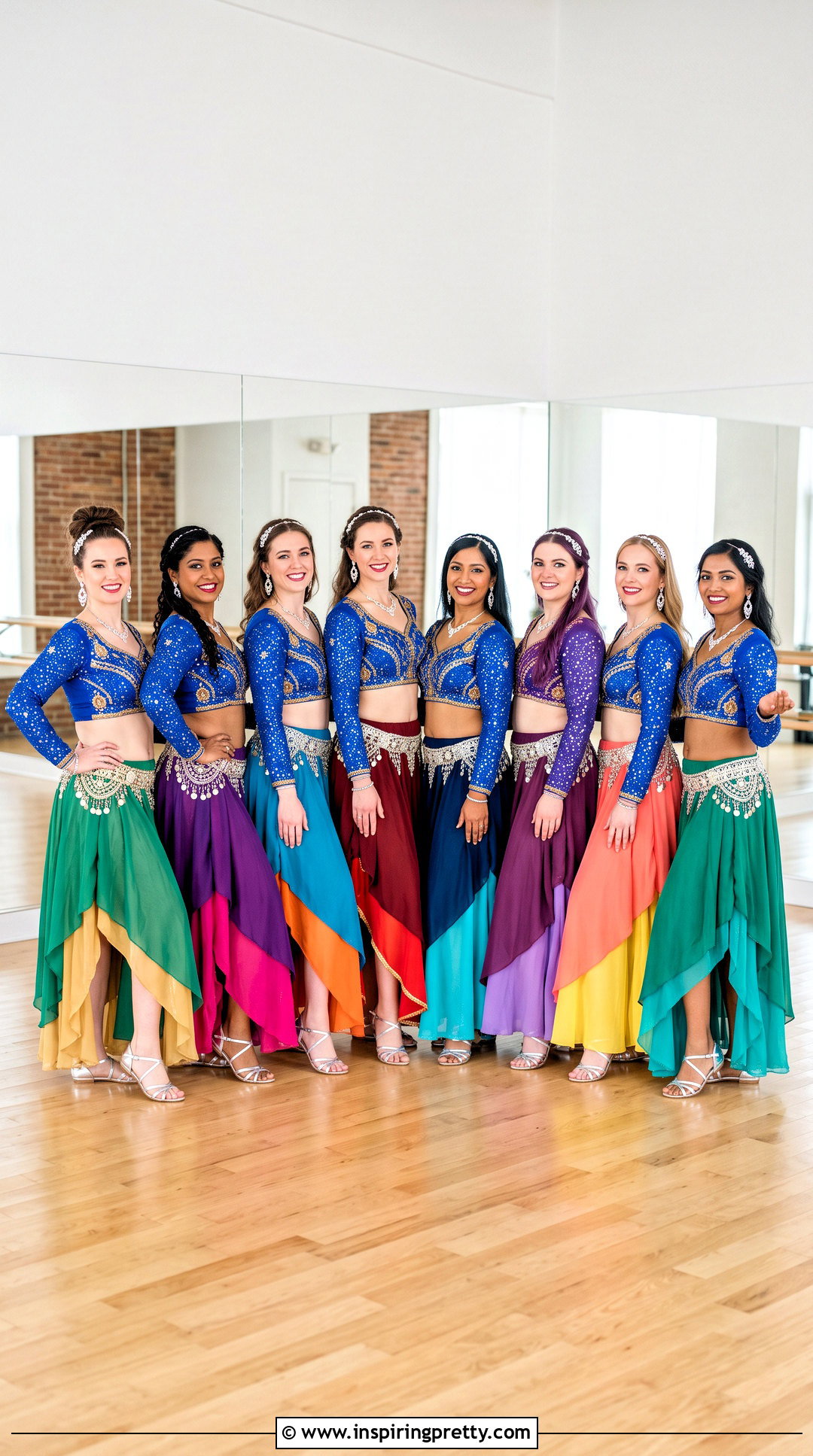 Matching Belly Dancing Tops With Color Block Skirts - 25 belly dancing tops outfit ideas