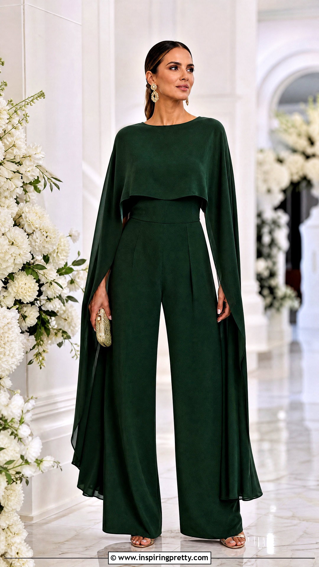 Matching Cape Top And Pants Set - 50 Cape Top outfit ideas