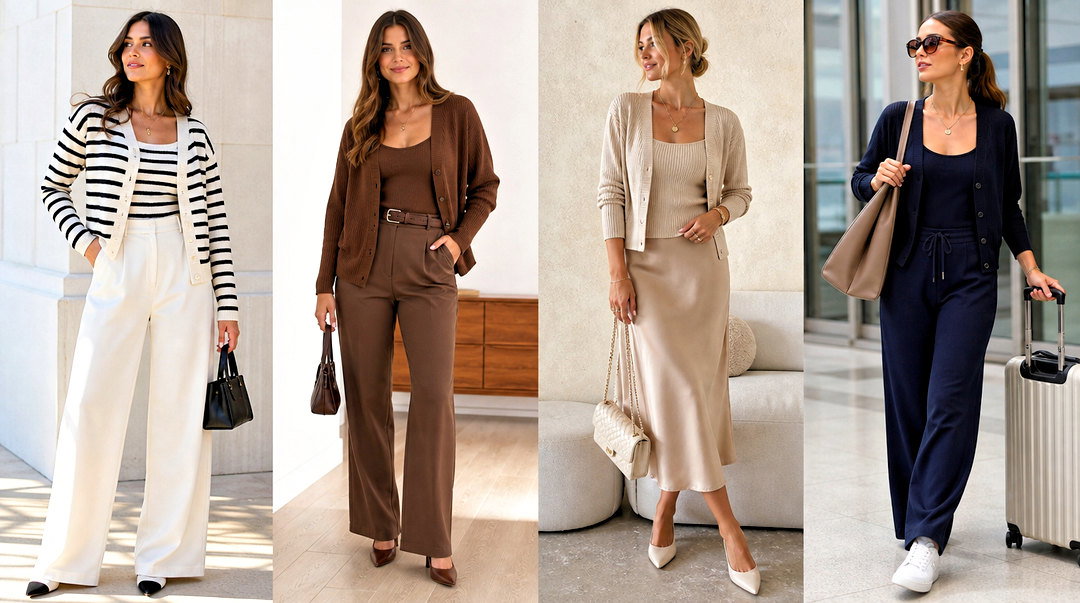 20 Matching Cardigan And Top Set Outfits for Cozy Chic Style