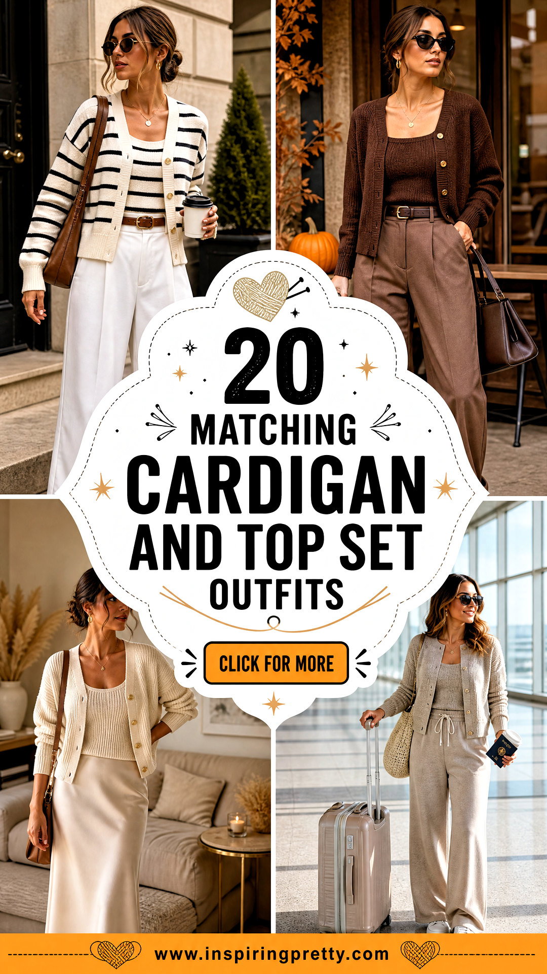 20 Matching Cardigan And Top Set Outfits for Cozy Chic Style - 20 Matching Cardigan And Top Set Outfits for Cozy Chic Style