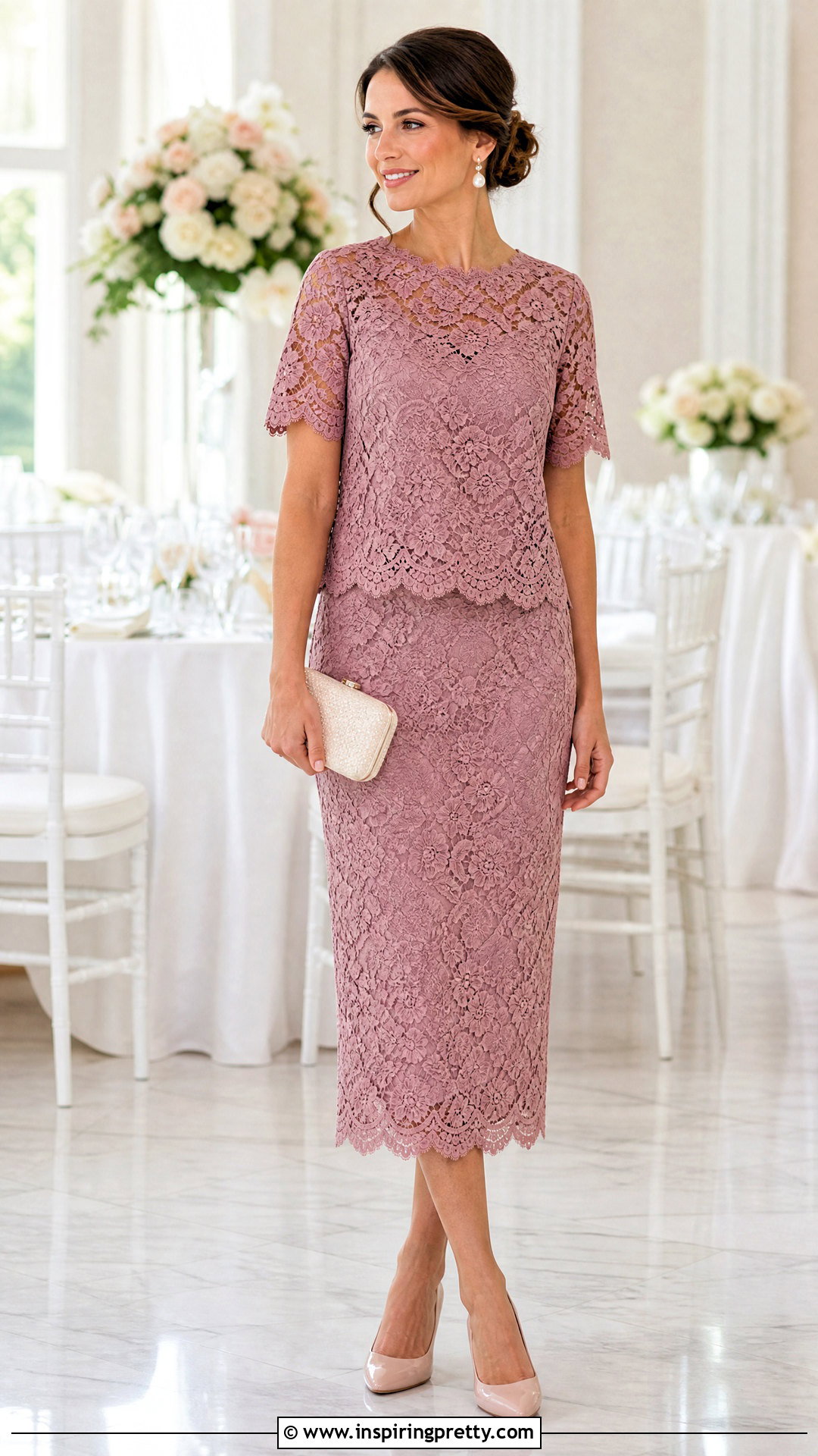Matching Lace Top And Skirt Set - 20 Lace Fabric For Tops outfit ideas