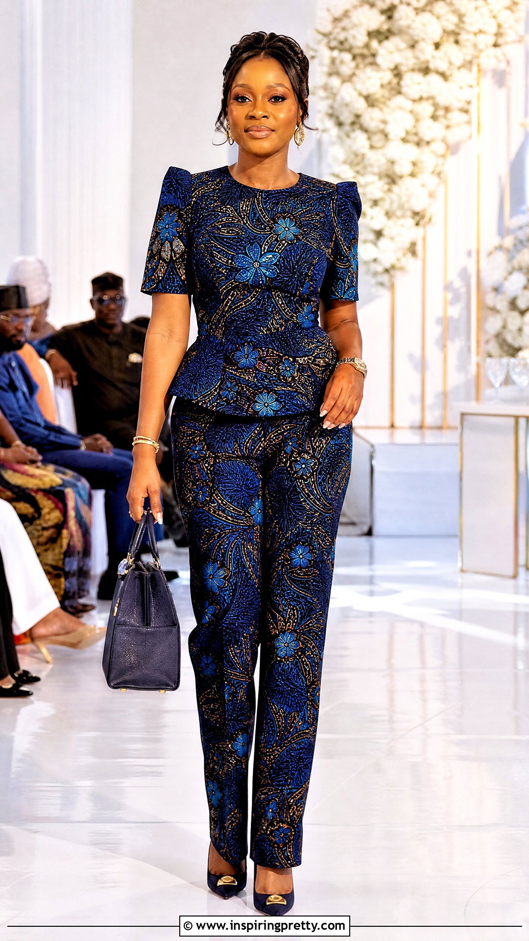 Matching Material Trouser And Structured Top - 50 material trouser and top for ladies