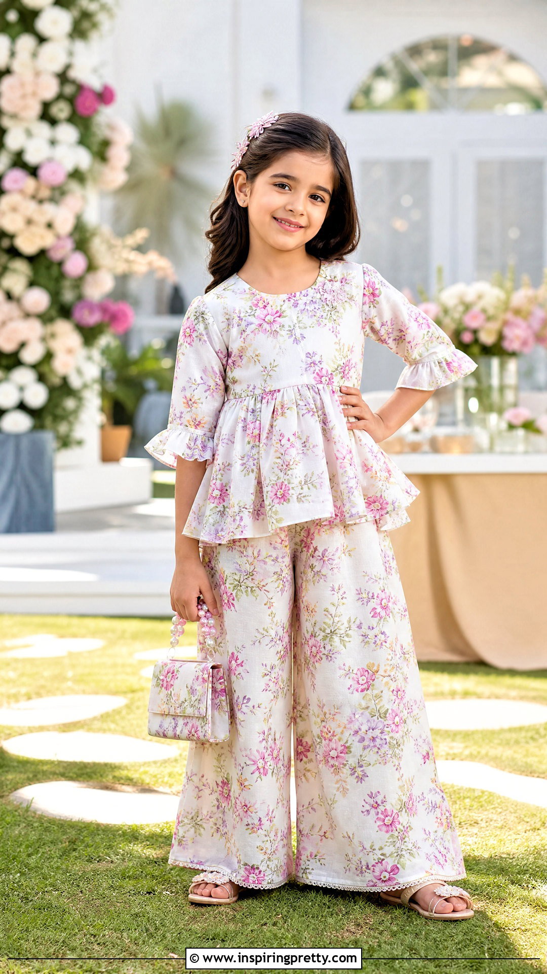 Matching Palazzo And Top Set - 50 kids plazo with tops