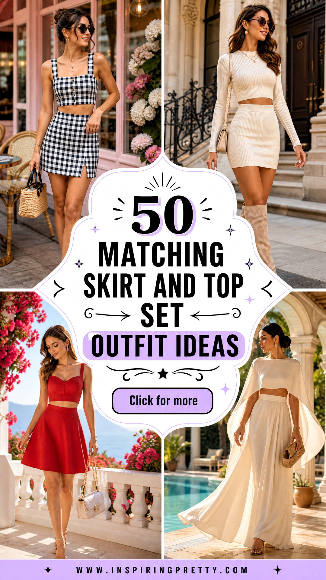 50 Matching Skirt and Top Set Outfit Ideas for Easy Elegance - 50 Matching Skirt and Top Set Outfit Ideas for Easy Elegance
