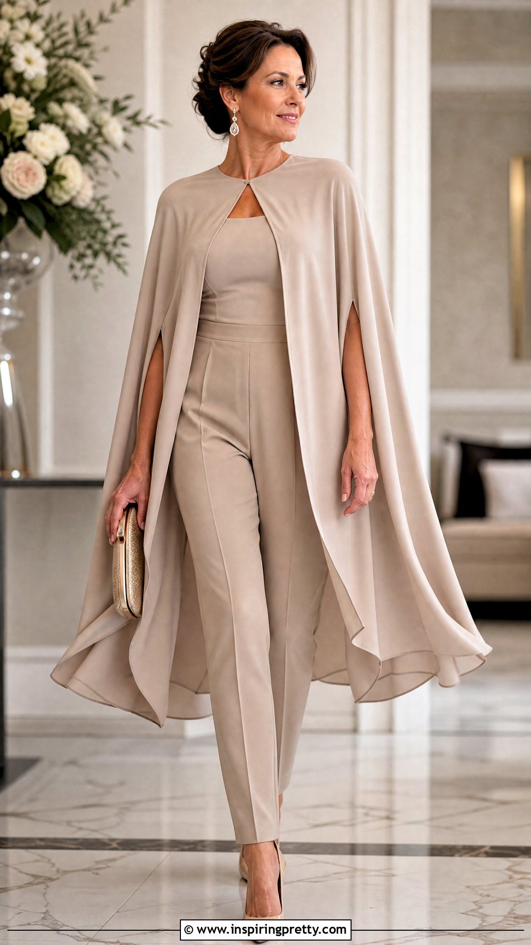 Material Trouser And Cape Top - 50 material trouser and top for ladies