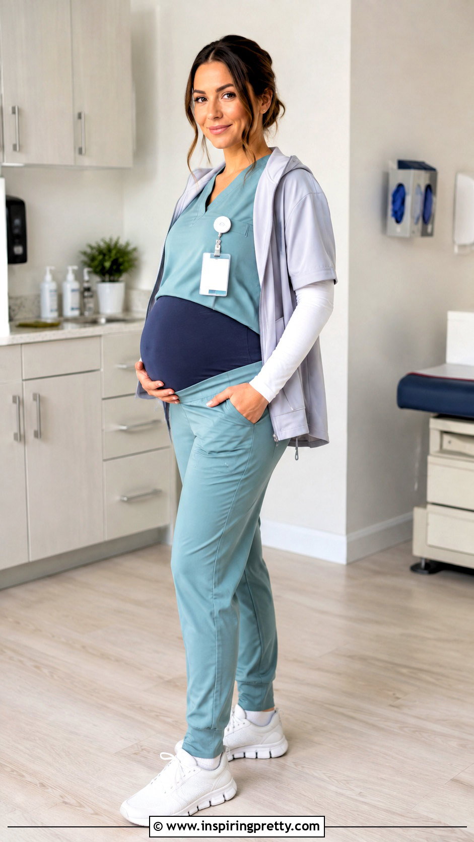Maternity Crop Top Scrubs With Stretch Pants - 25 crop top scrubs