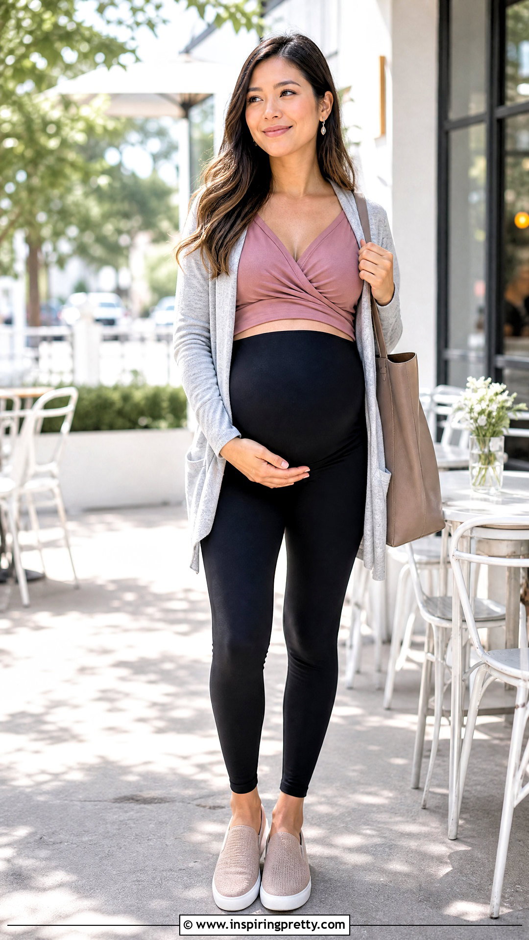 Maternity Leggings And Wrap Crop Top Outfit - 25 maternity leggings crop top outfit ideas