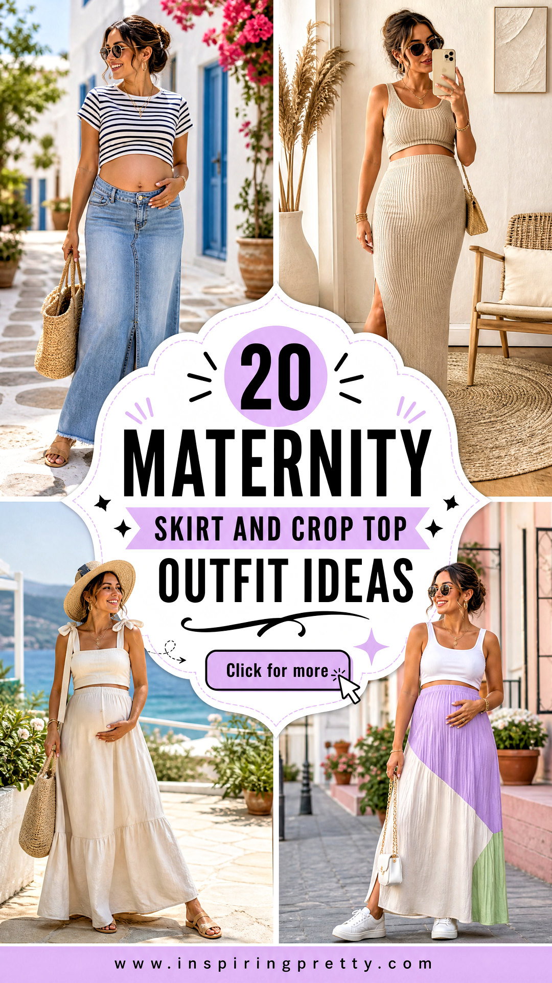 20 Maternity Skirt and Crop Top Outfit Ideas for Moms-to-Be - 20 Maternity Skirt and Crop Top Outfit Ideas for Moms-to-Be