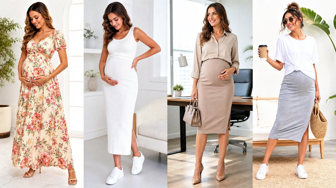 20 Maternity Skirt and Top Set Ideas for Chic Moms-to-Be