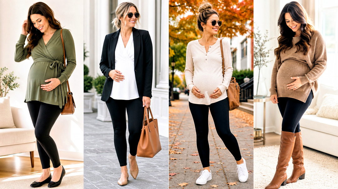 20 Maternity Tops With Leggings: Comfy Looks for Every Day