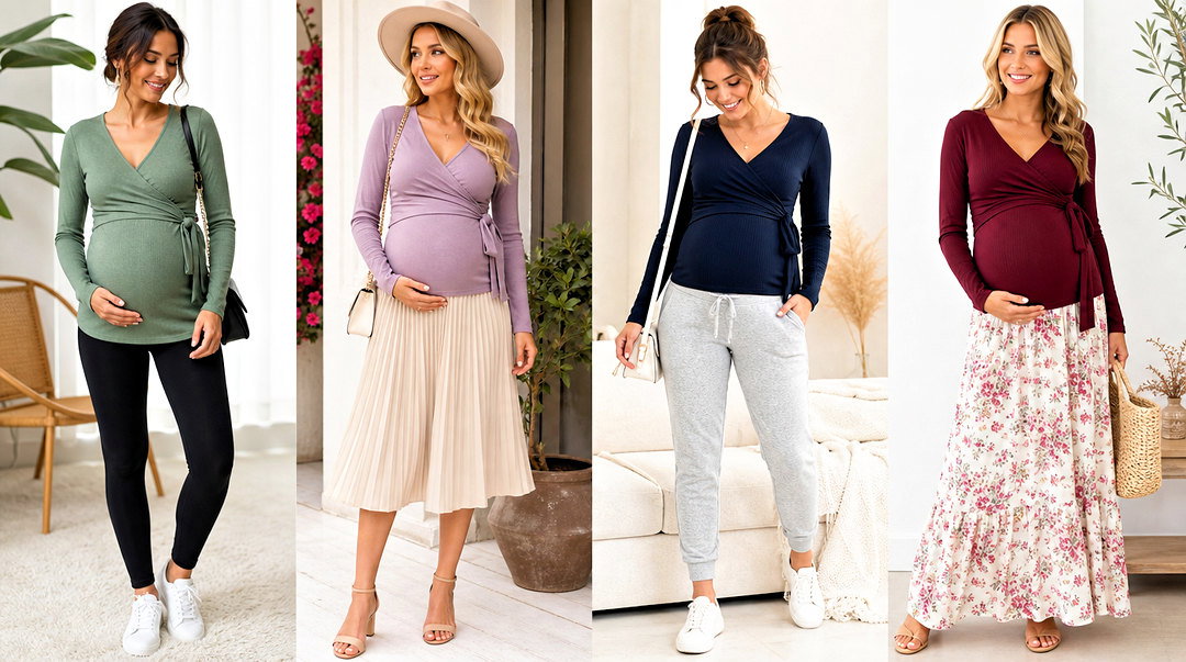 25 Maternity Wrap Top Outfit Ideas for Effortless Style