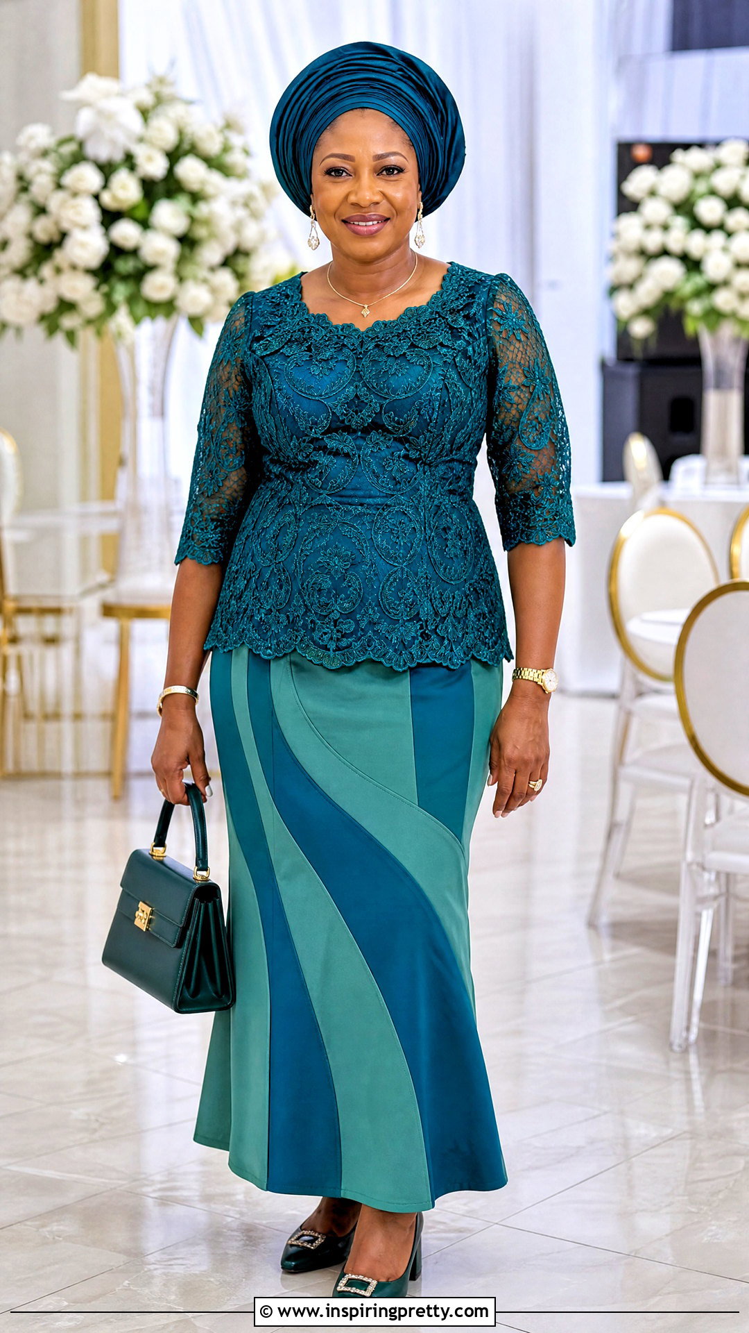 Mature Women Lace Blouse And Maxi Skirt - 50 skirt and top lace styles