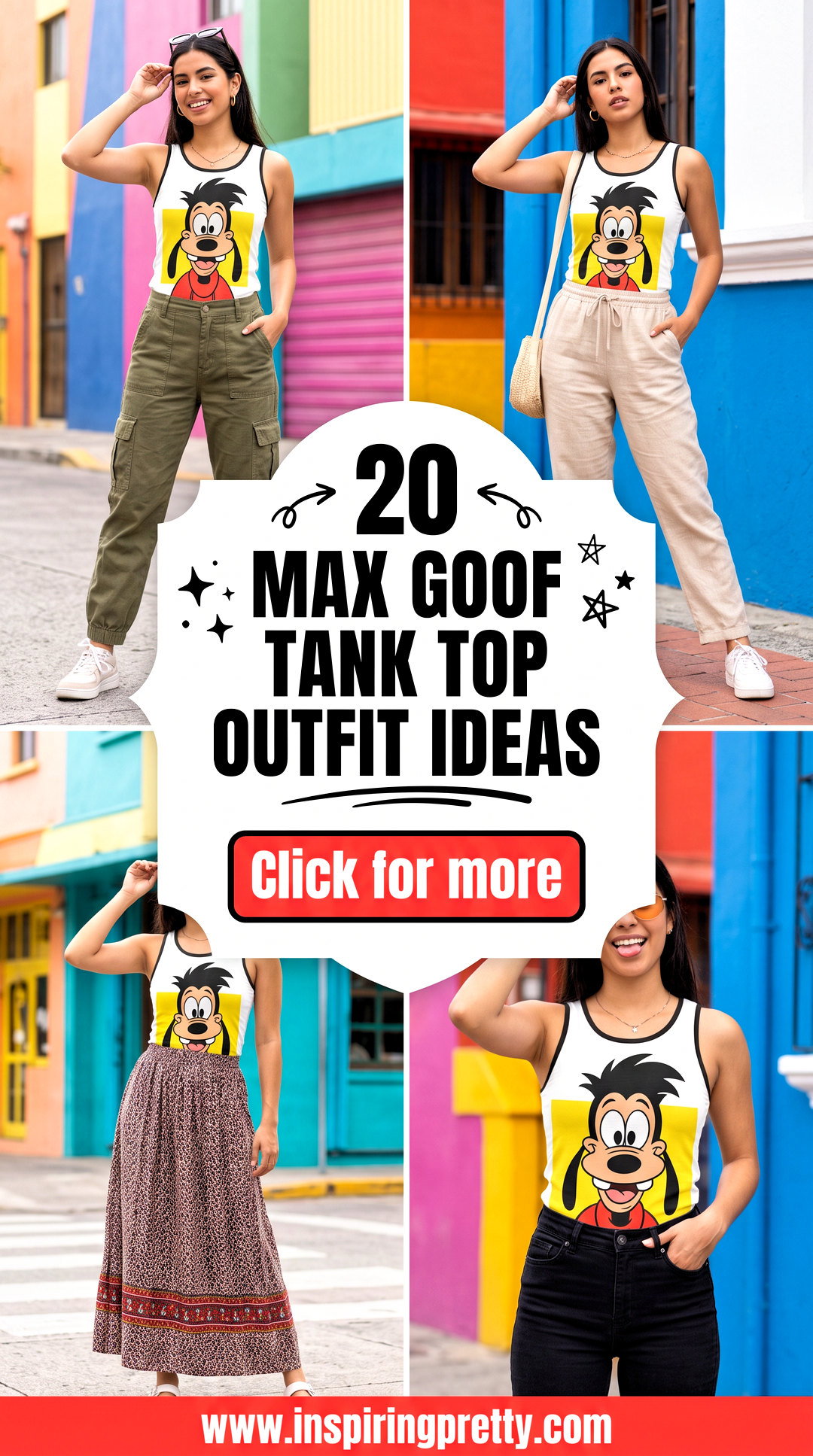 20 Max Goof Tank Top Outfit Ideas for Playful Disney Fans - 20 Max Goof Tank Top Outfit Ideas for Playful Disney Fans