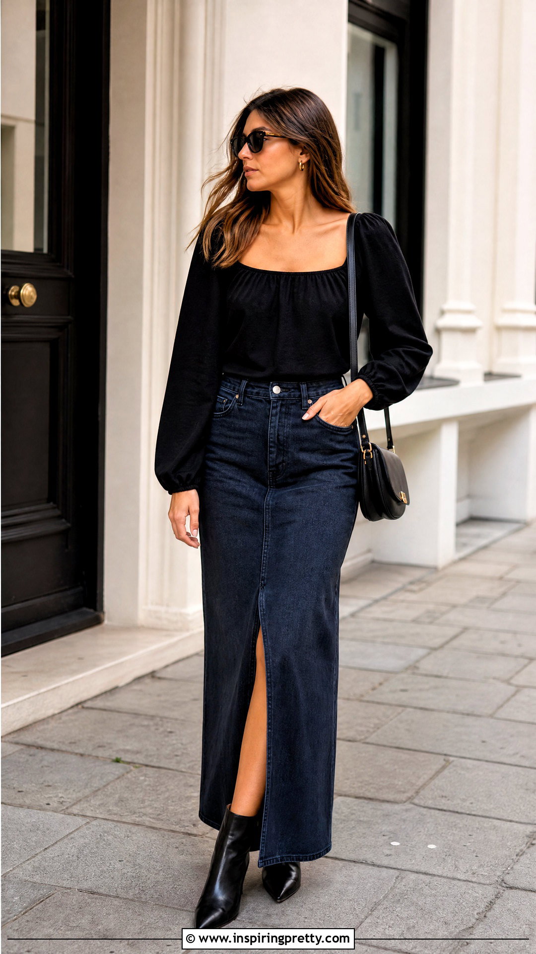 Meadowlark Top With Denim Maxi Skirt - 20 Meadowlark Top Reformation outfit ideas