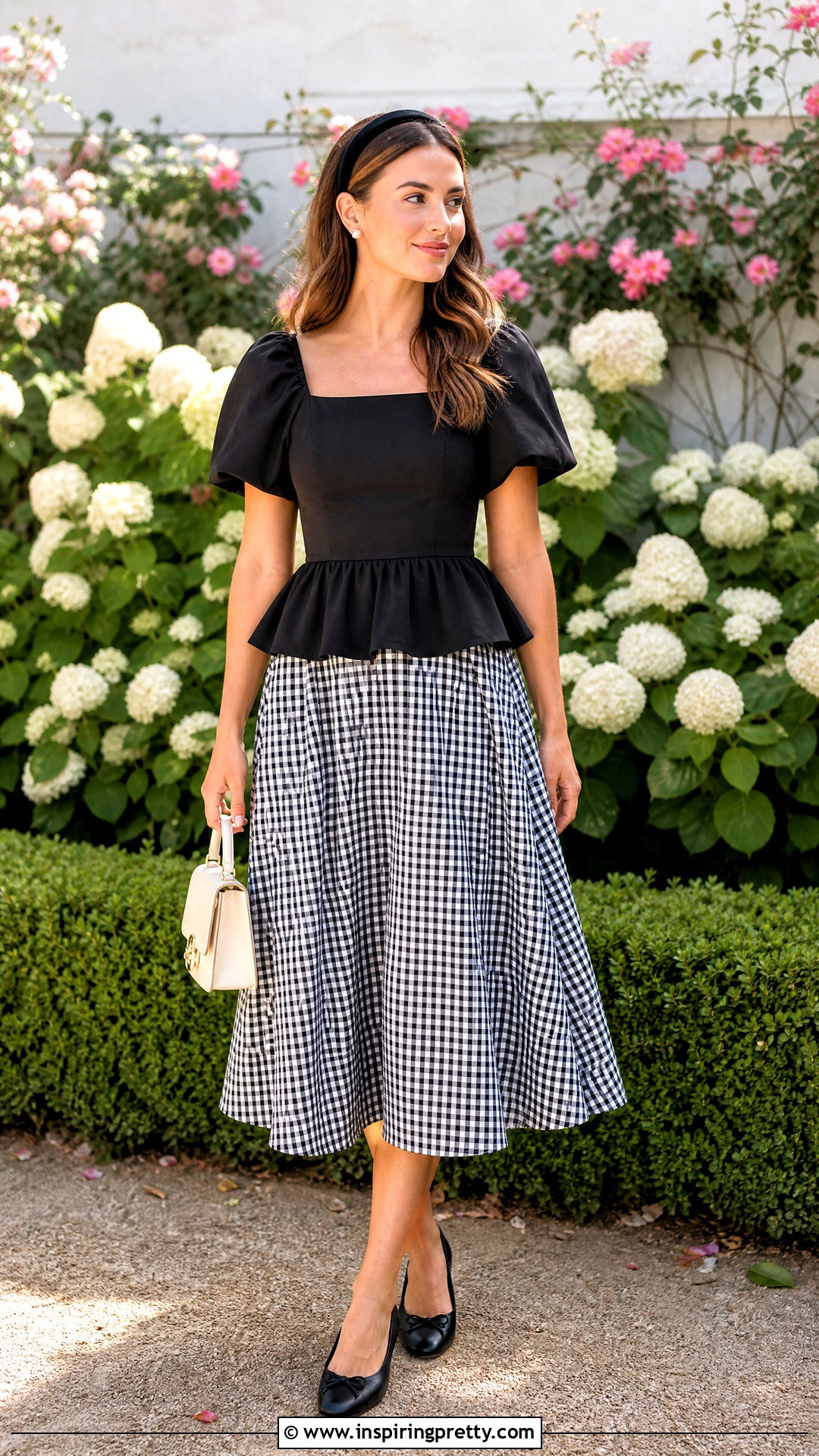 Meadowlark Top With Gingham Midi Skirt - 20 Meadowlark Top Reformation outfit ideas