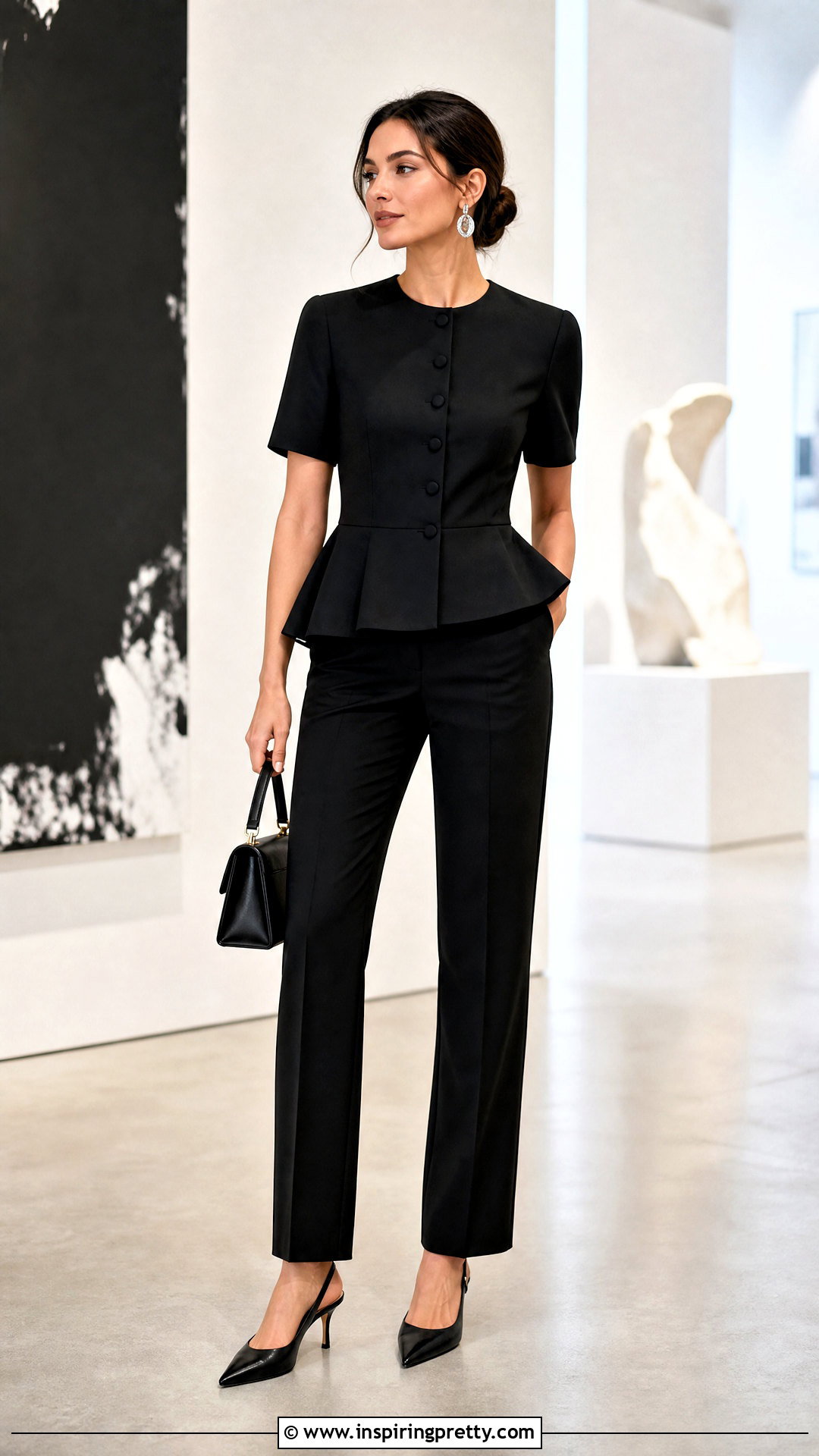 Meadowlark Top With Tailored Black Trousers - 20 Meadowlark Top Reformation outfit ideas