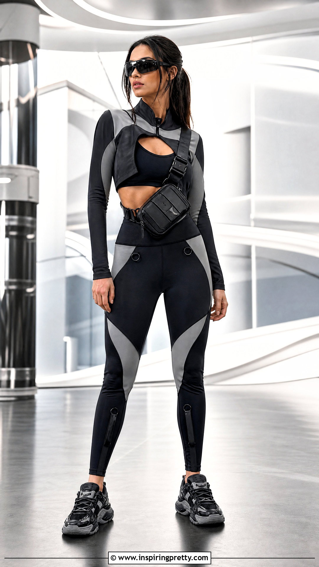 Mecha Crop Top With Matching Leggings - 20 Mecha Crop Top outfit ideas