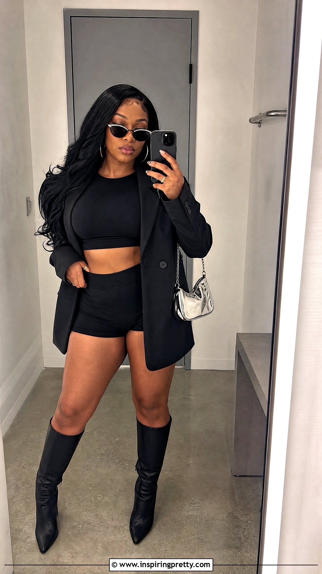 Megan Thee Stallion Black Crop Top And Matching Shorts Outfit - 25 megan thee stallion crop top outfit ideas
