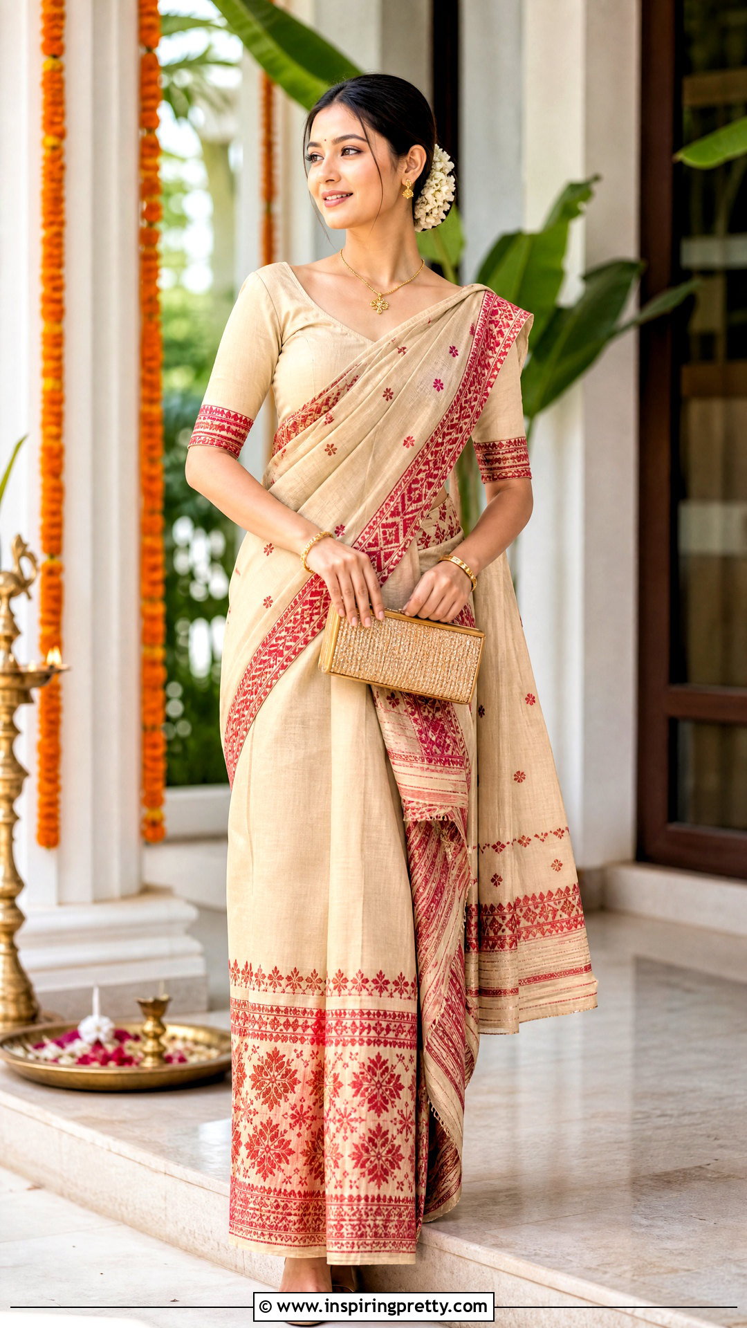 Mekhela Chador Blouse Outfit - 50 traditional tops for women