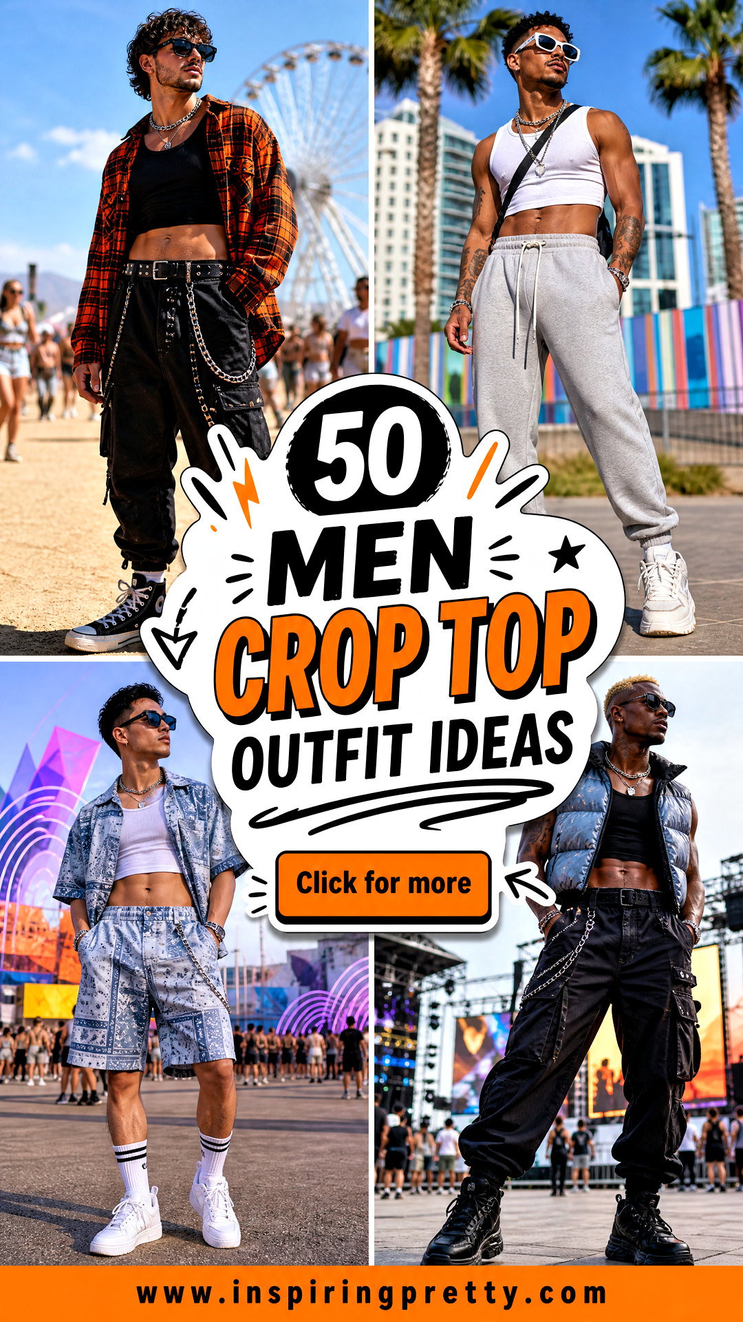 50 Men Crop Top Outfit Ideas for Bold Festival Style Inspo - 50 Men Crop Top Outfit Ideas for Bold Festival Style Inspo