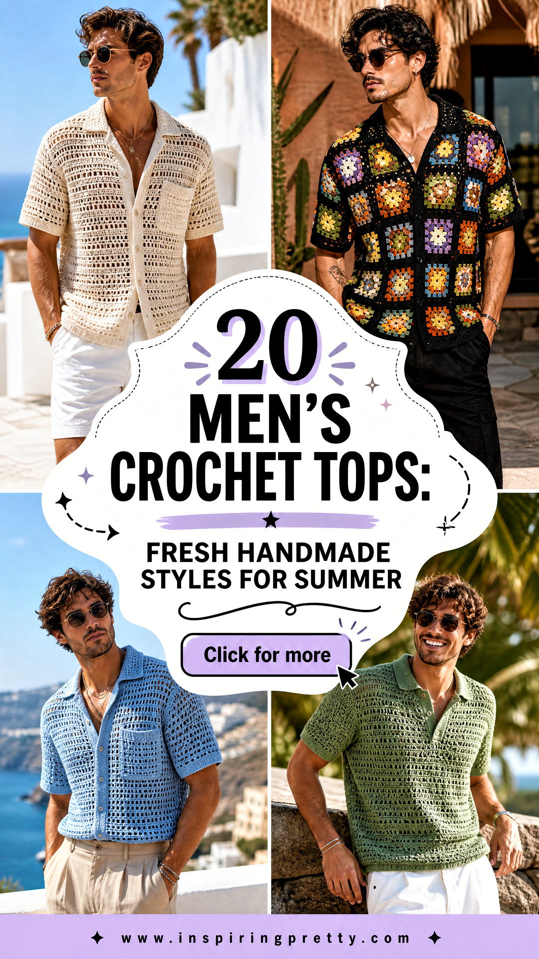 20 Mens Crochet Tops Fresh Handmade Styles for Summer - 20 Men’s Crochet Tops: Fresh Handmade Styles for Summer