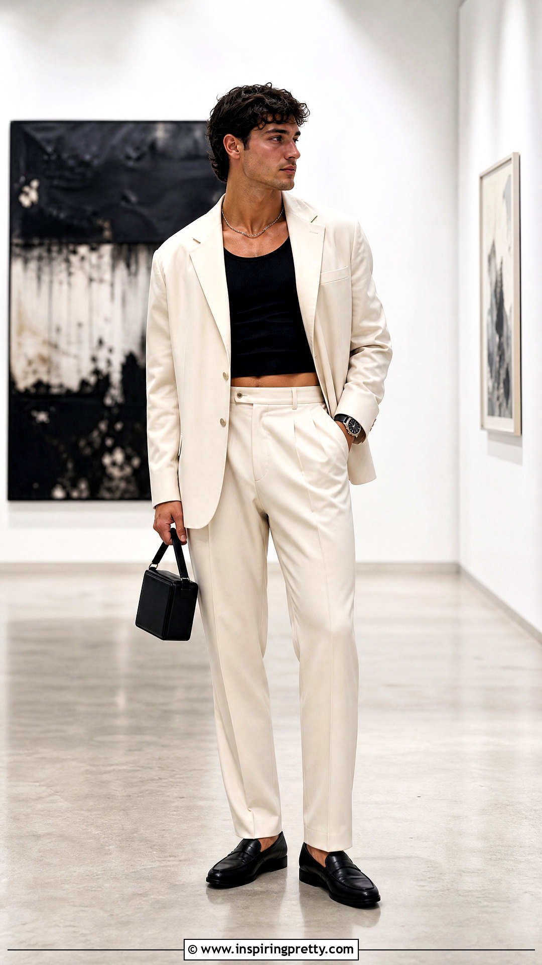 Mens Crop Top With a Blazer - 20 men's crop top outfit ideas
