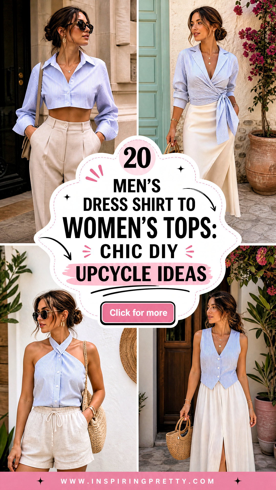 20 Mens Dress Shirt to Womens Tops Chic DIY Upcycle Ideas - 20 Men’s Dress Shirt to Women’s Tops: Chic DIY Upcycle Ideas