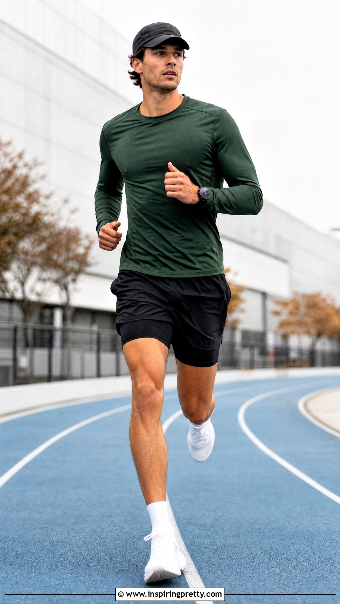 Mens Long Sleeve Workout Shirt And Running Shorts Outfit - 20 Mens Workout Tops outfit ideas