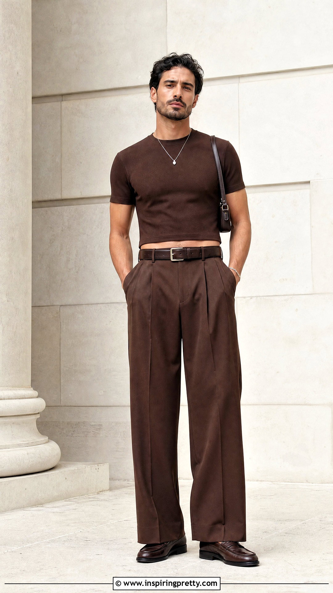 Mens Monochrome Crop Top Outfit - 20 men's crop top outfit ideas
