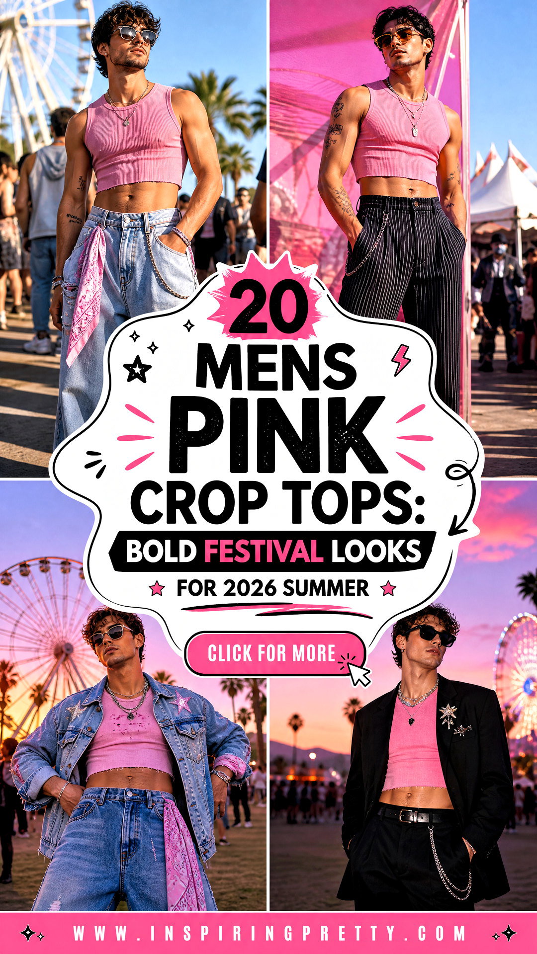 20 Mens Pink Crop Tops Bold Festival Looks for 2026 Summer - 20 Mens Pink Crop Tops: Bold Festival Looks for 2026 Summer