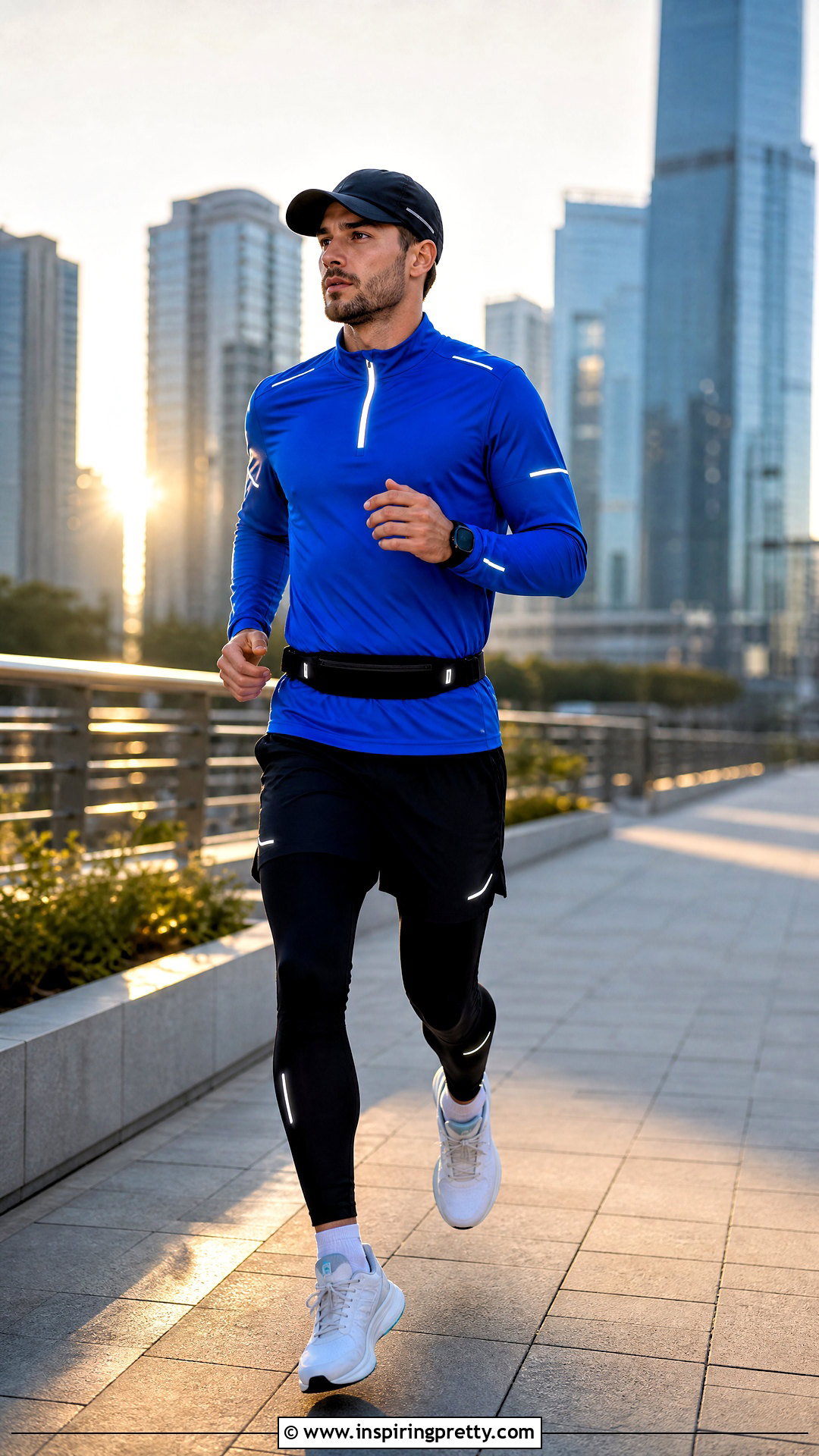 Mens Reflective Running Top And Tights Outfit - 20 Mens Workout Tops outfit ideas