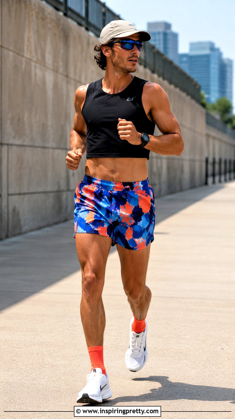 Mens Running Crop Top With Colorful Shorts - 20 Mens Running Crop Tops