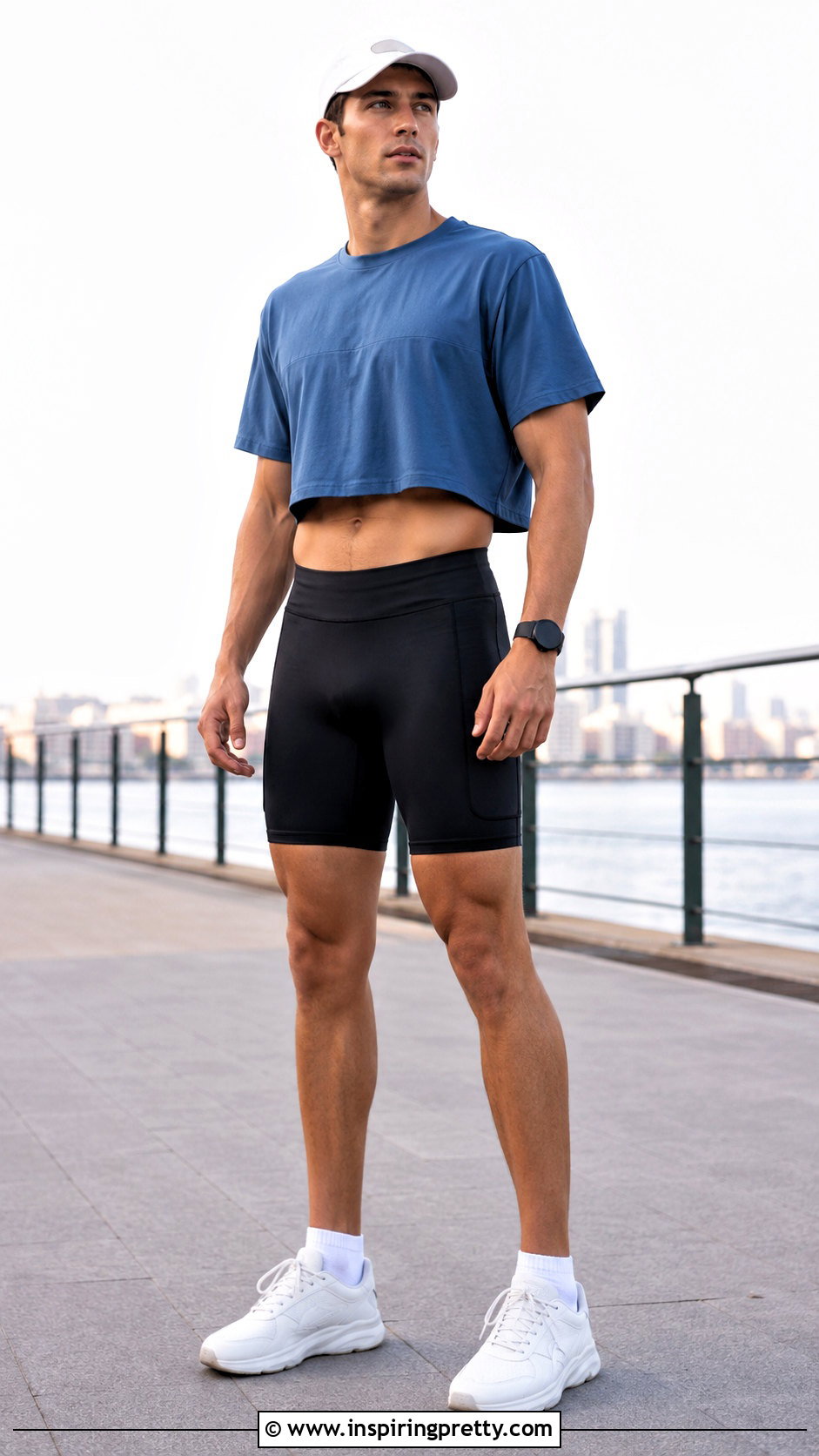 Mens Running Crop Top With Compression Shorts - 20 Mens Running Crop Tops