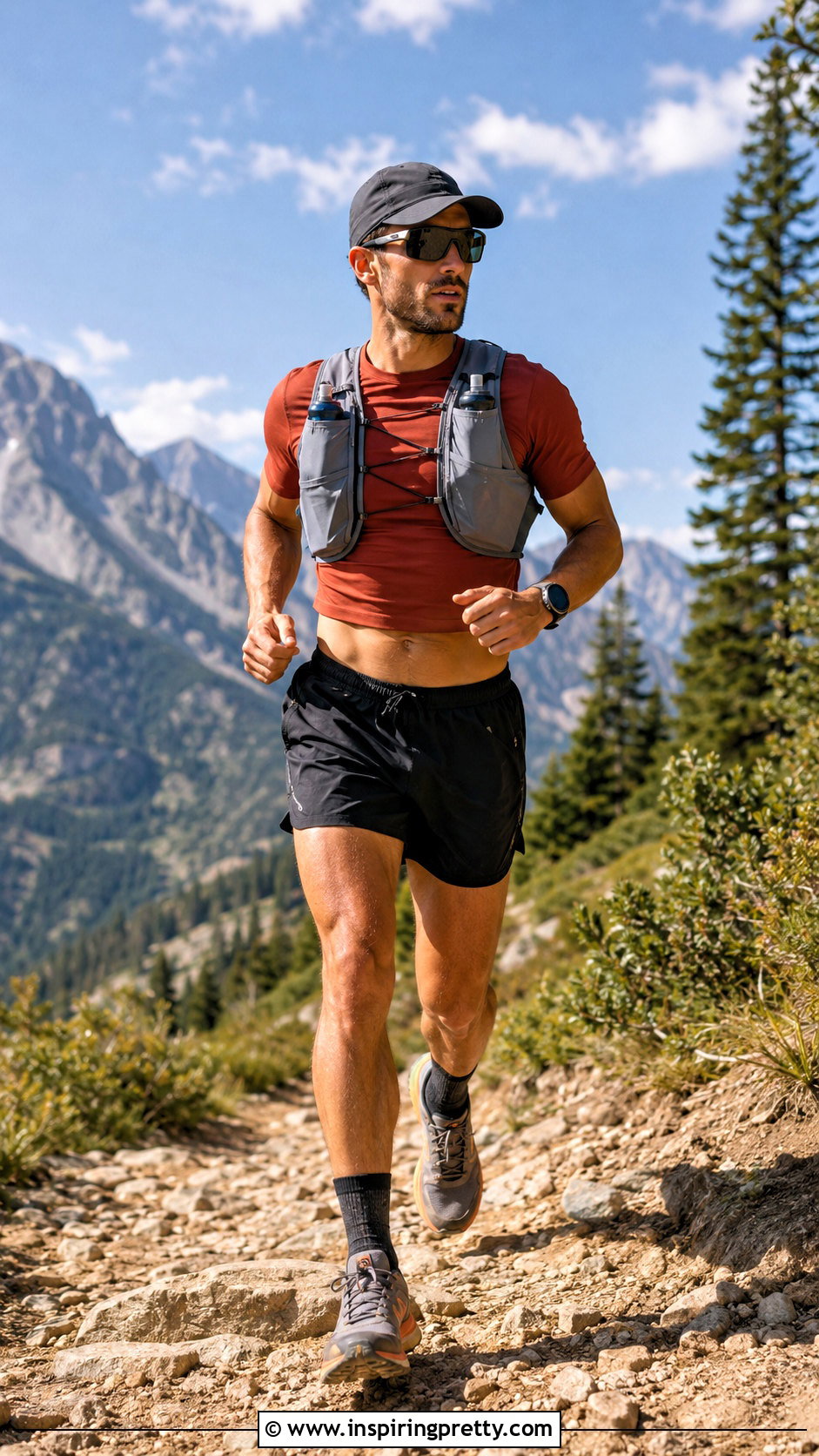 Mens Running Crop Top With Hydration Vest - 20 Mens Running Crop Tops