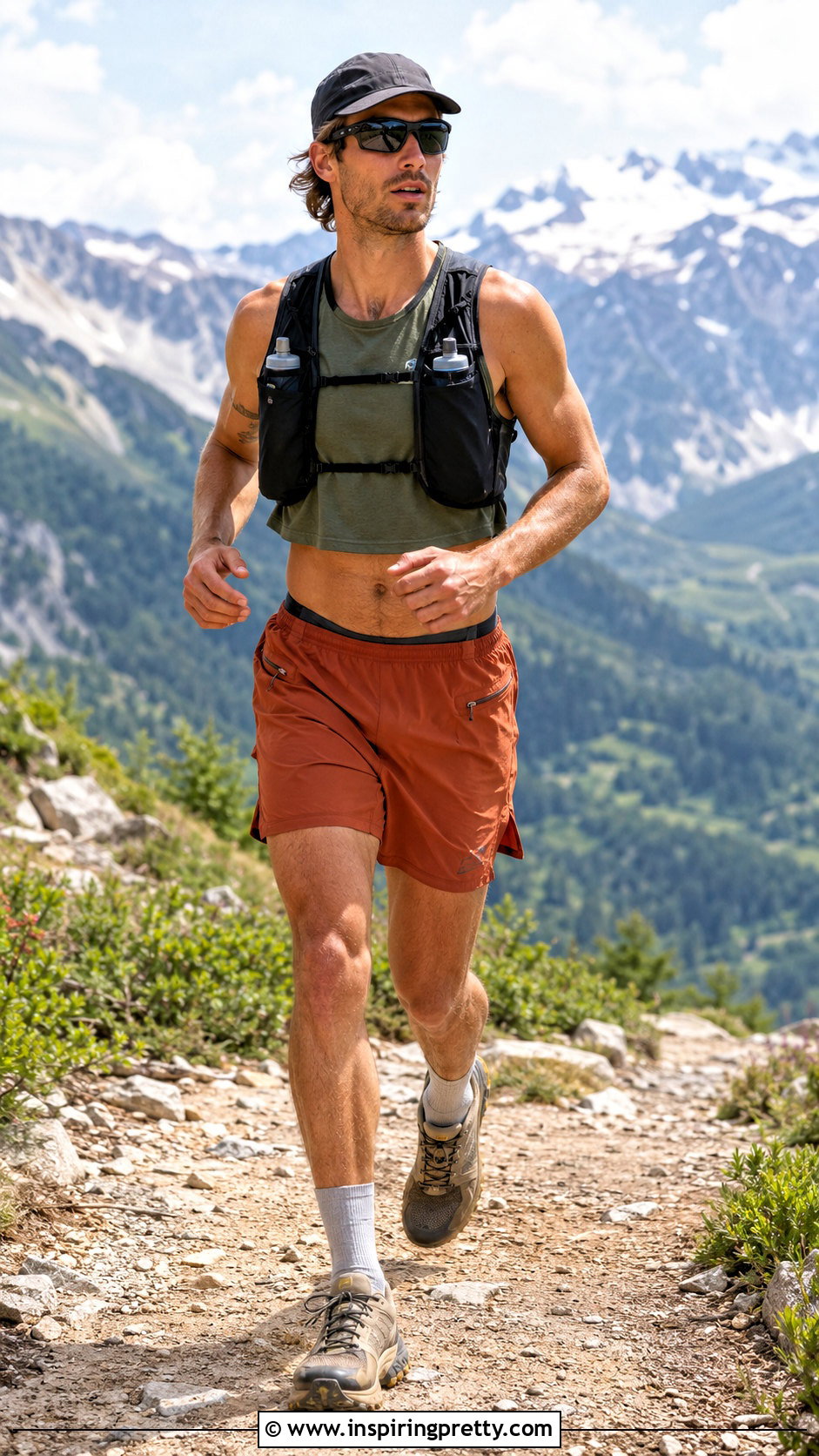Mens Running Crop Top With Trail Shorts - 20 Mens Running Crop Tops