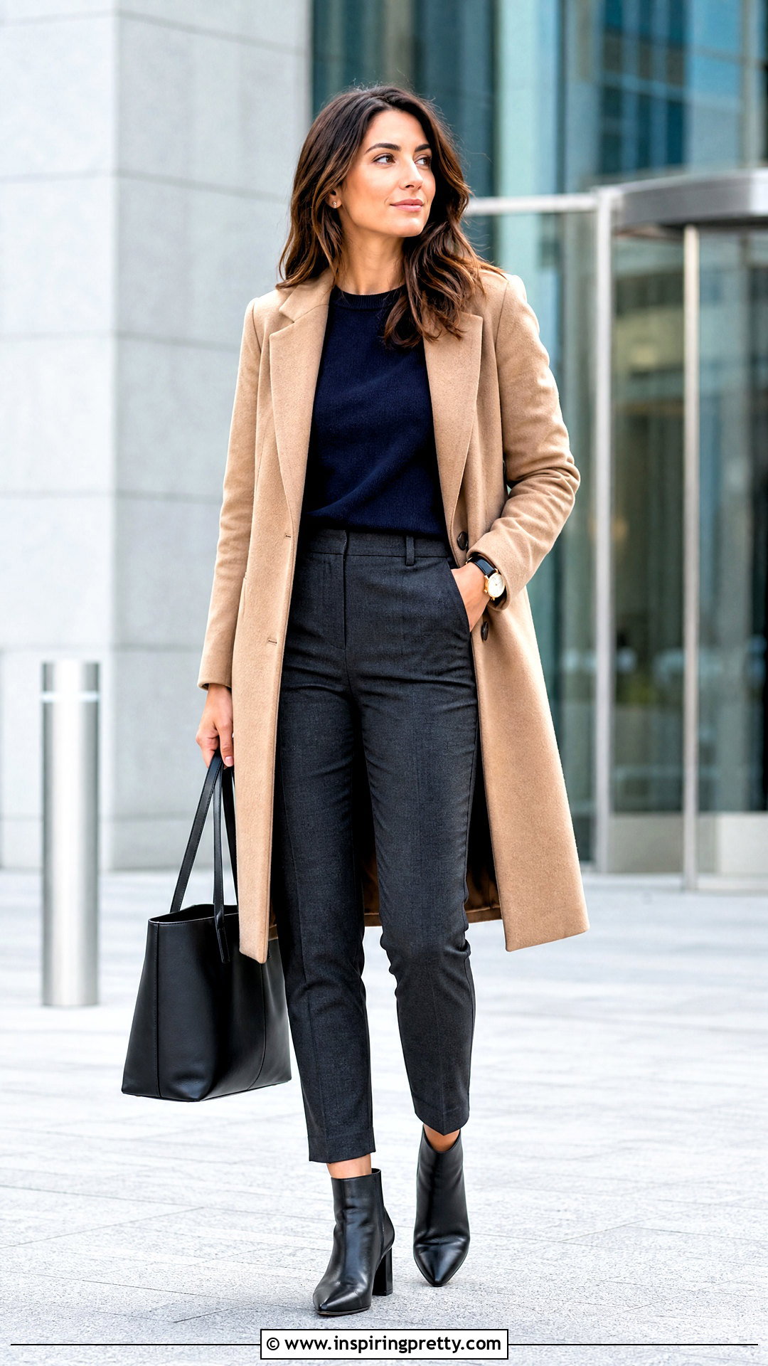 Merino Wool Sweater With Ankle Pants - 50 winter tops for women