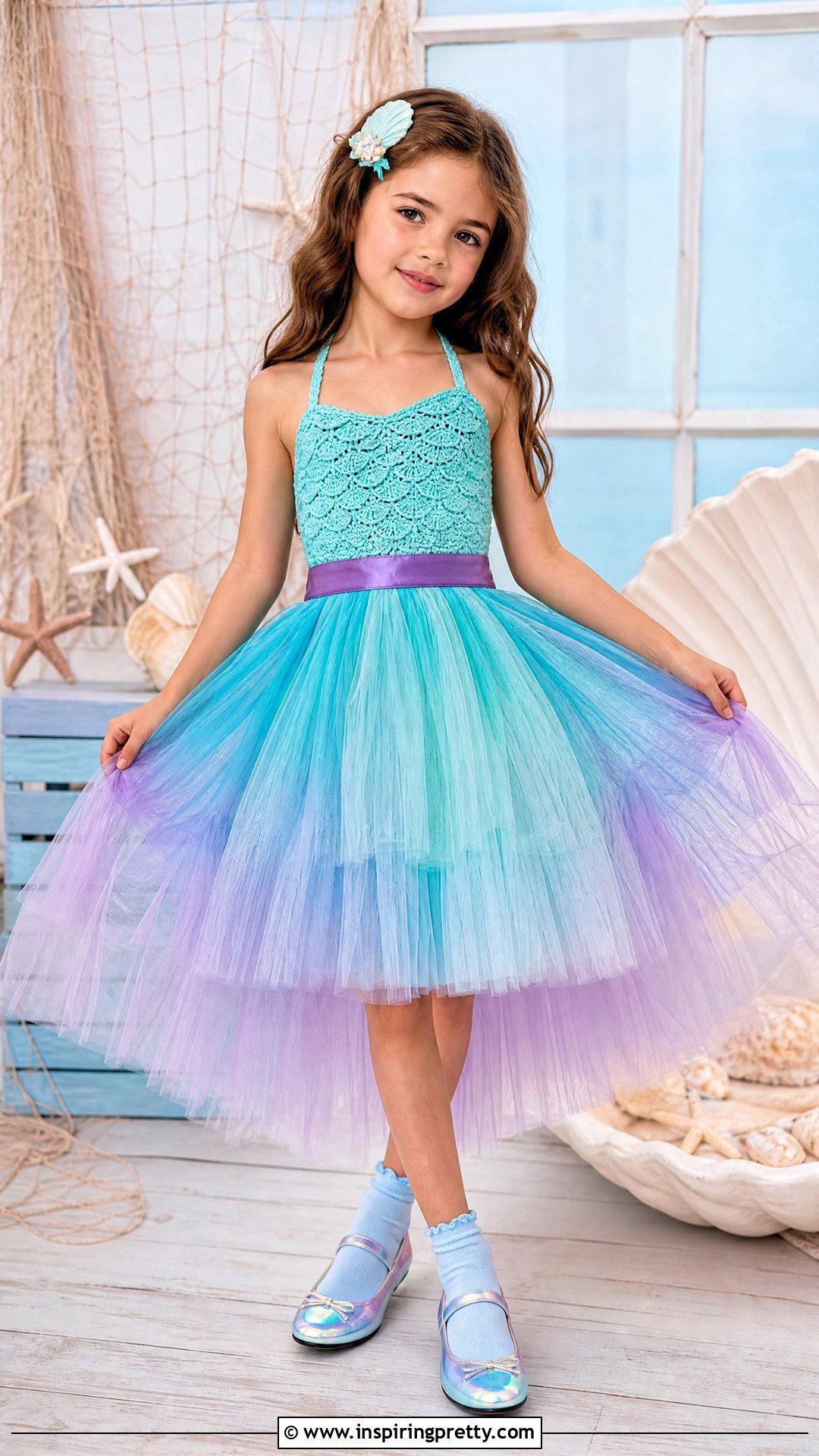 Mermaid Crochet Tutu Top Dress - 20 crochet tutu top ideas