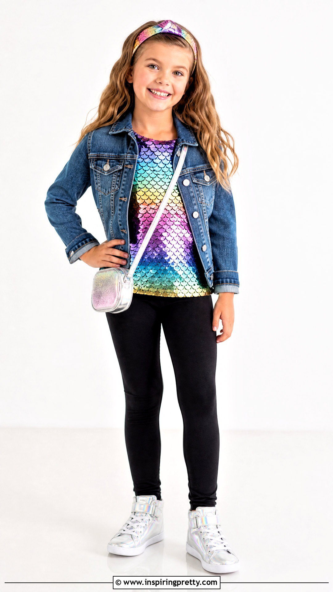 Mermaid Sequin Top With Black Leggings - 25 mermaid top kids