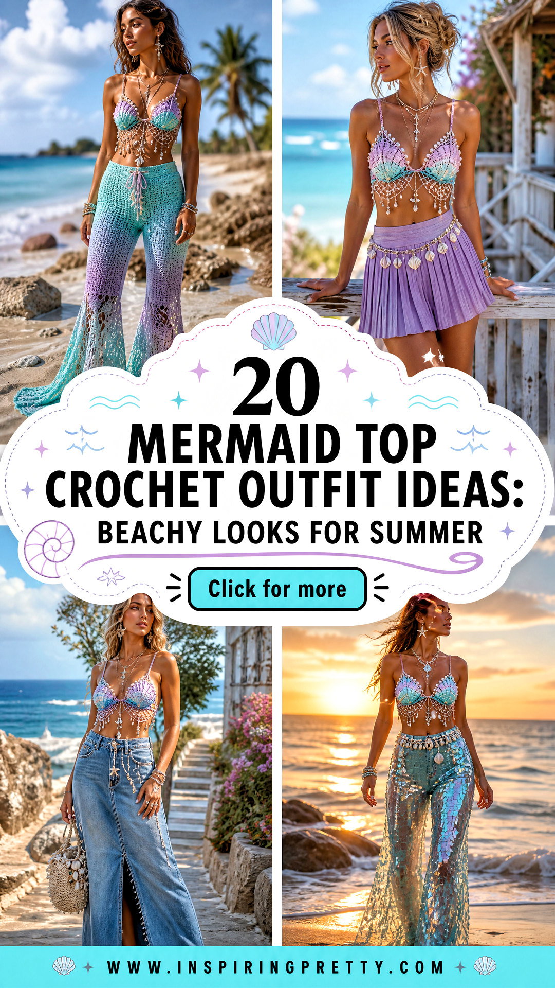 20 Mermaid Top Crochet Outfit Ideas Beachy Looks for Summer - 20 Mermaid Top Crochet Outfit Ideas: Beachy Looks for Summer